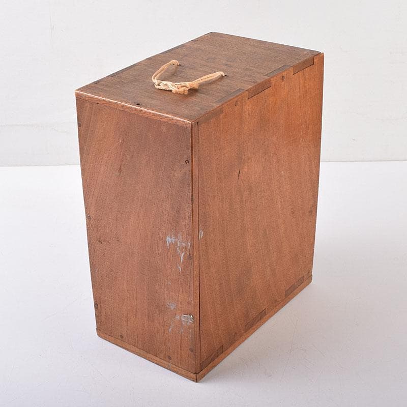 中国　竹嵌　骨牌　背竹牌　麻雀牌　木箱付　V　8014