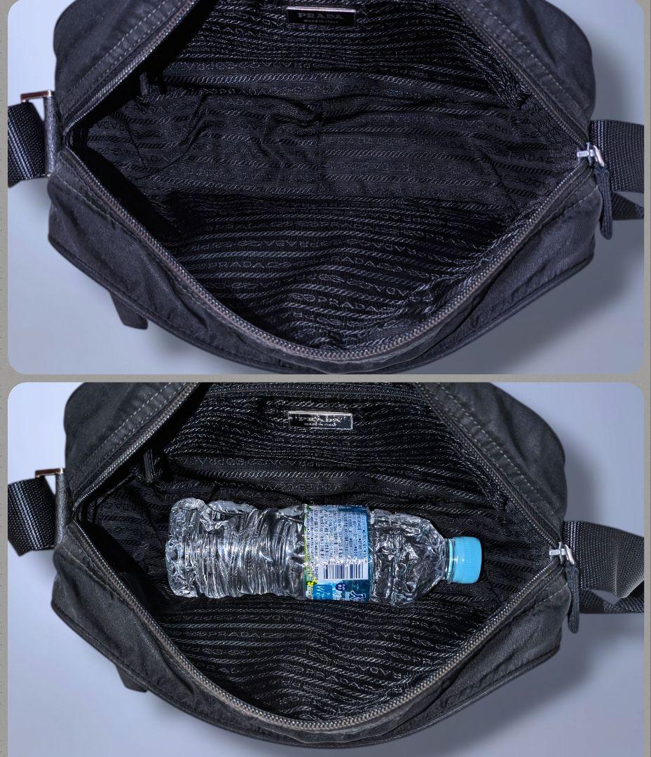 美品 PRADA ショルダーバッグ 斜め掛け カメラバッグ ブラック ナイロン