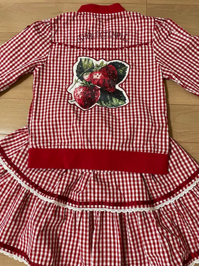 シャーリーテンプル いちご　ジャケット＆スカート セットアップ　130
