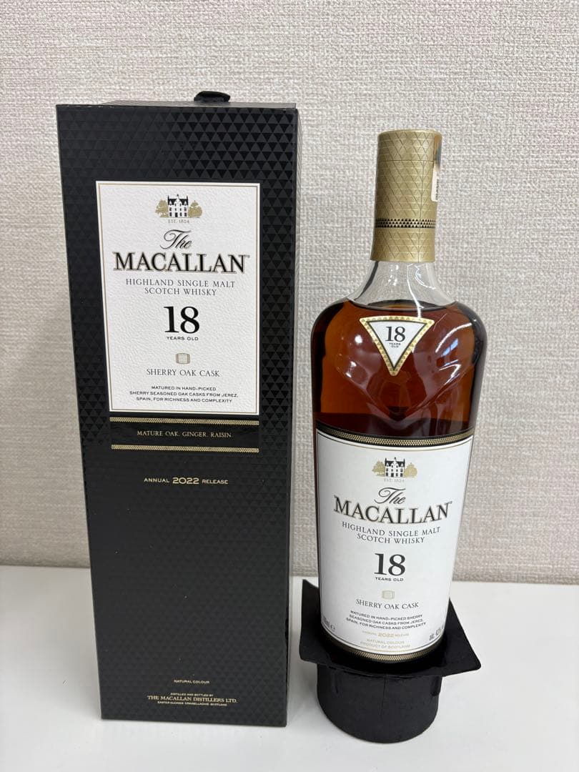 【新品未開封】マッカラン18年　シェリーオーク 2022 箱付き 正規品