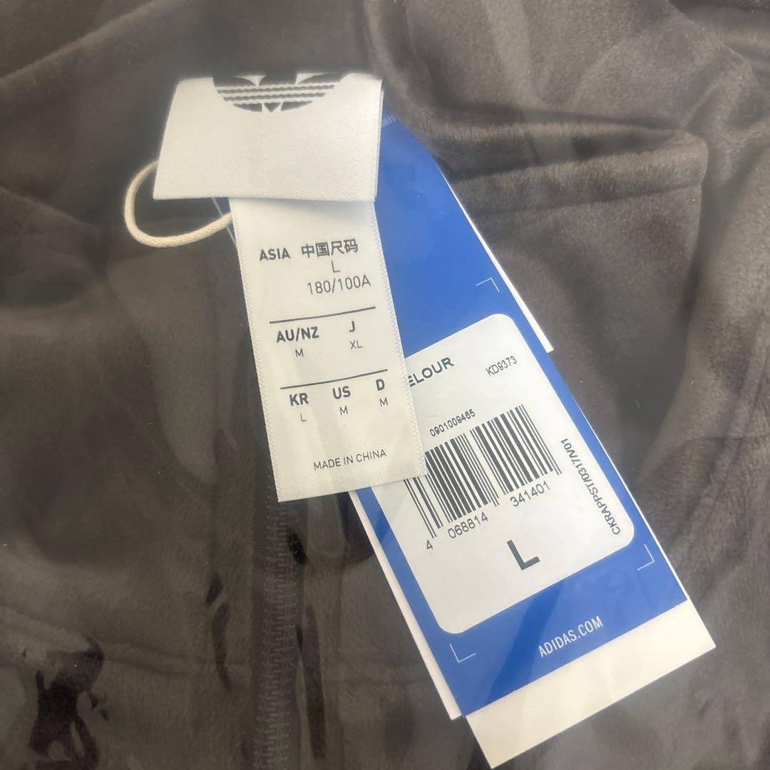 新品XL adidas ファイヤーバード ベロア トラックトップ ダークブラウン