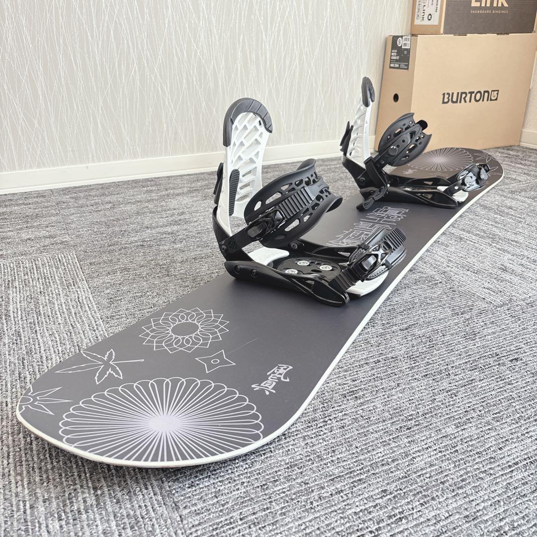 68超美品❗️超豪華❗️眞空雪板等/風眞モデル スノーボードセット★150cm