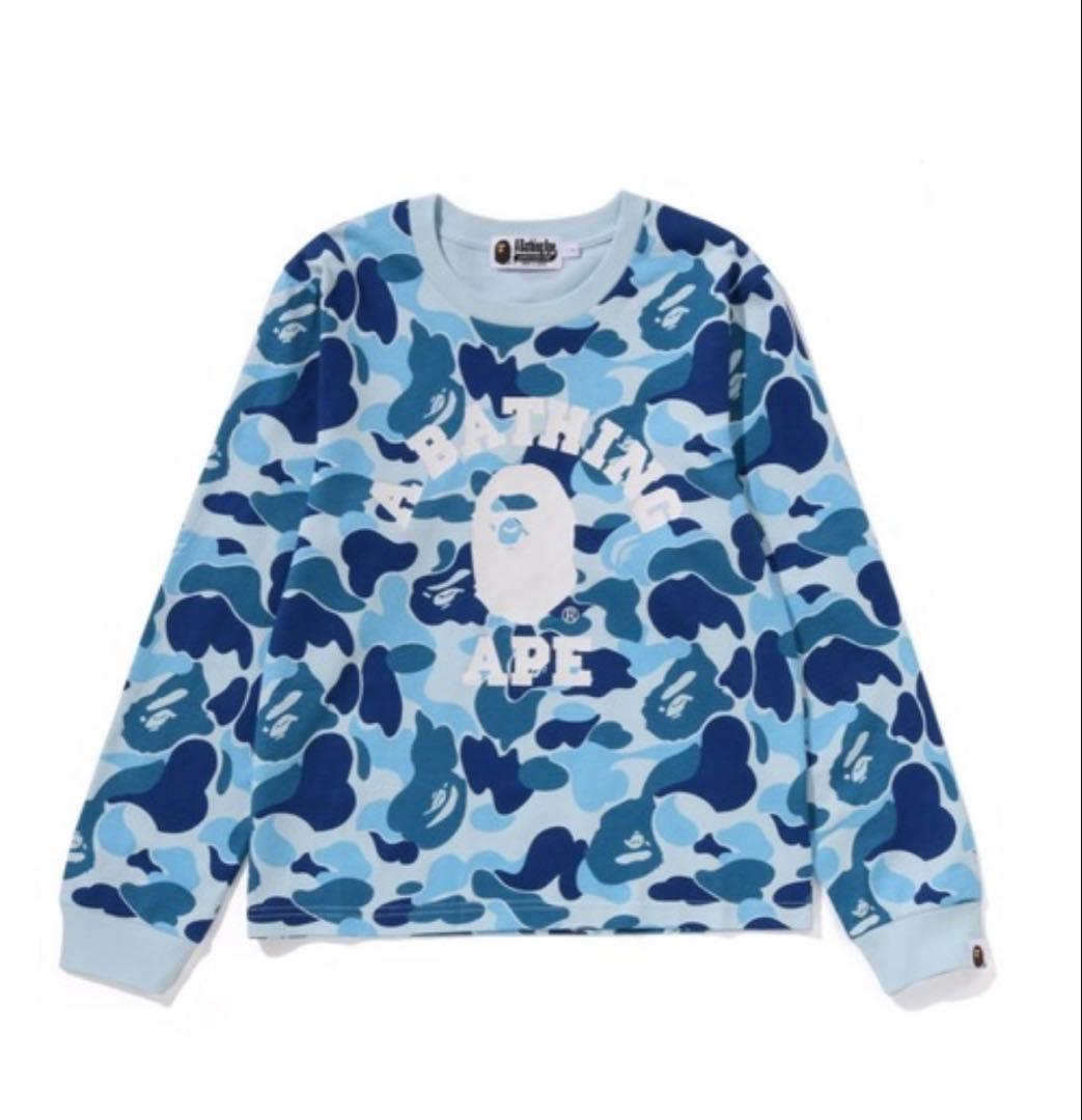 トップス A BATHING APE COMO COLLEGE LS TEE