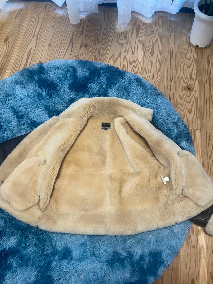 4M-84 B-3ムートン　フライトジャケットLLボマーブルゾン