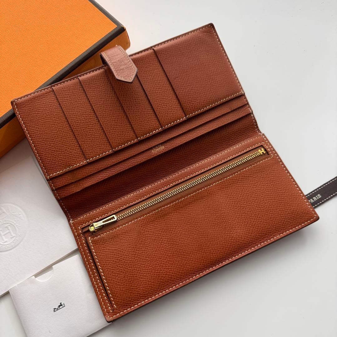 【美品】 185 HERMES エルメス ベアン 2つ折り長財布