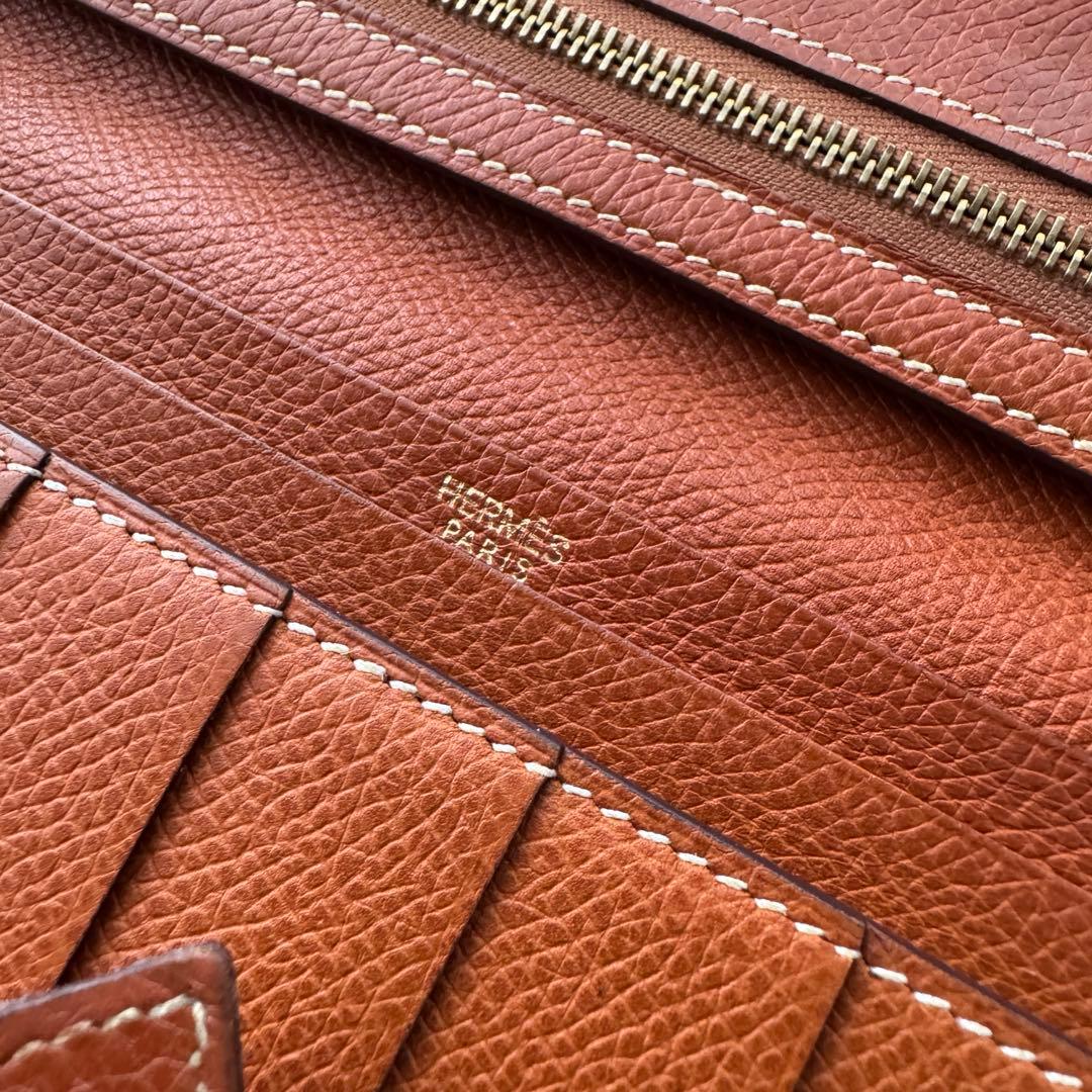 【美品】 185 HERMES エルメス ベアン 2つ折り長財布