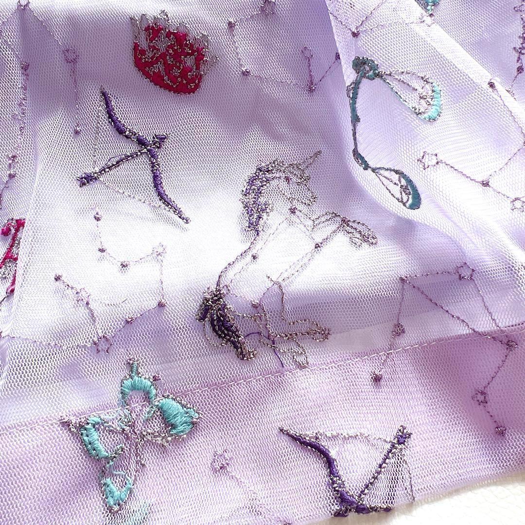 新品 アナスイ　ミニ　星座 刺繍 チュール ドレス ワンピース　豪華