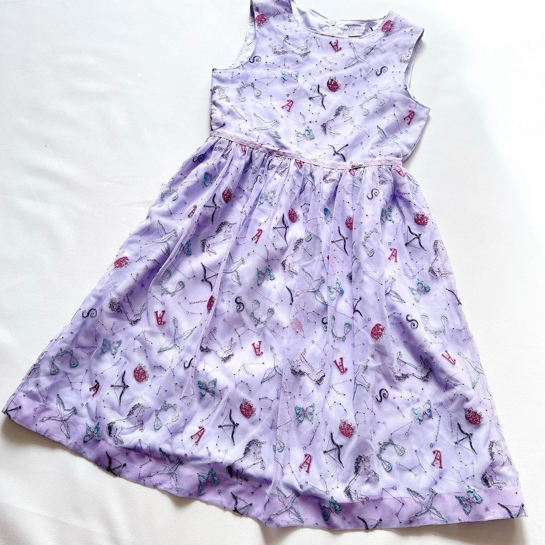 新品 アナスイ　ミニ　星座 刺繍 チュール ドレス ワンピース　豪華