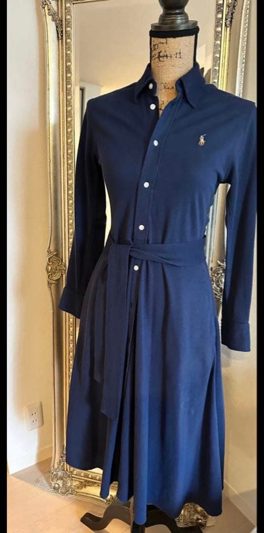 【時間限定お値下】Ralph Lauren ネイビー シャツワンピース