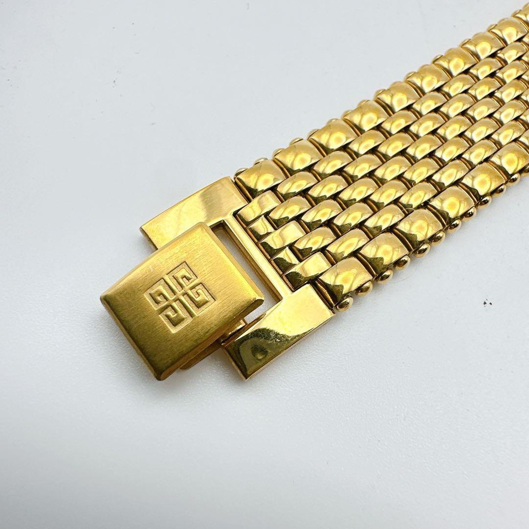 美品 稼動品 GIVENCHY ジバンシィ メンズ腕時計 ゴールド 白文字盤