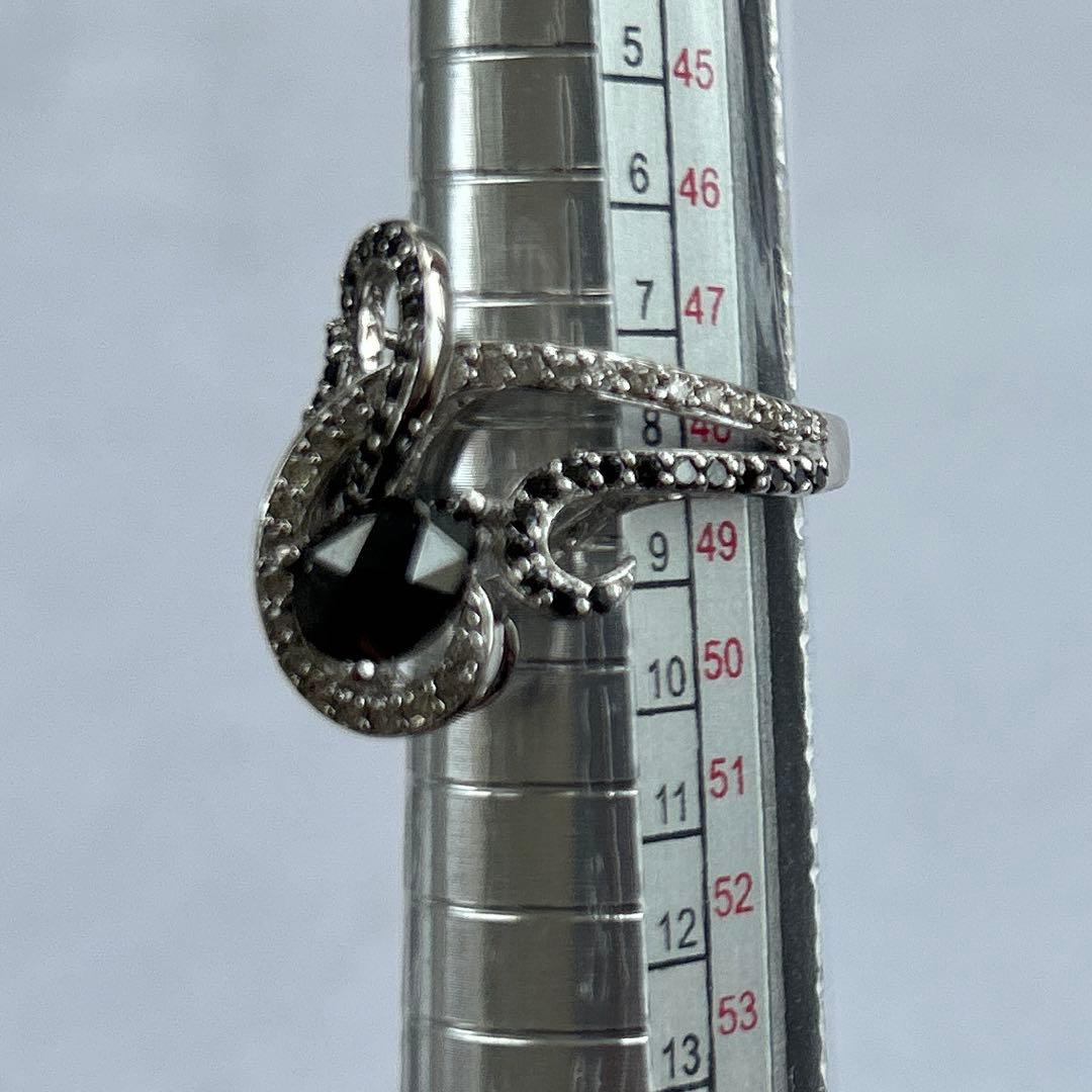 Ｋ18ＷＧ　ブラックダイヤ　リング