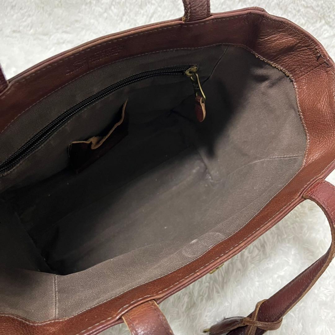 希少✨IL BISONTE 本革 トートバッグ ターンロック ブラウン 南京錠付