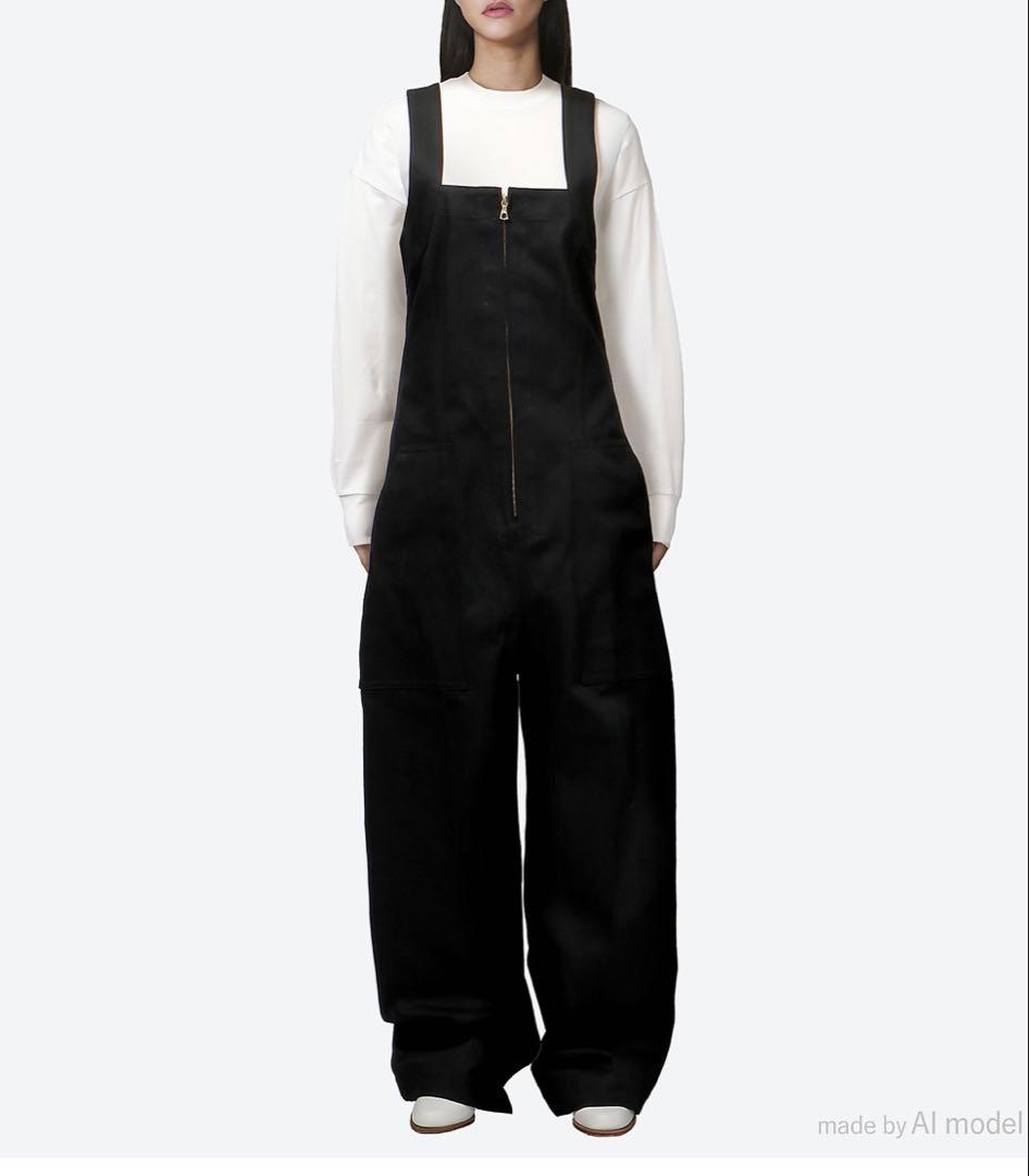 【完売品】BLAMINK/ブラミンク/ブラックデニムオールインワン/size36