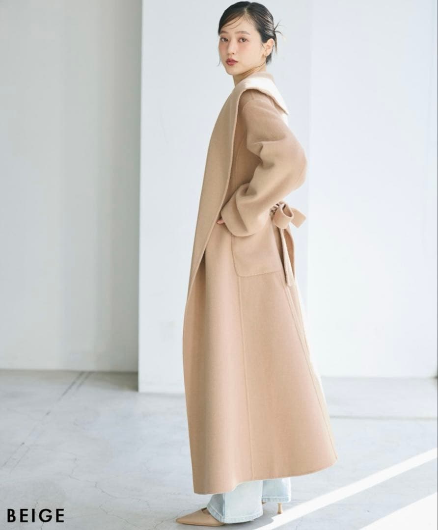 ベースメント Aラインぺプラムコート ベージュ　SP