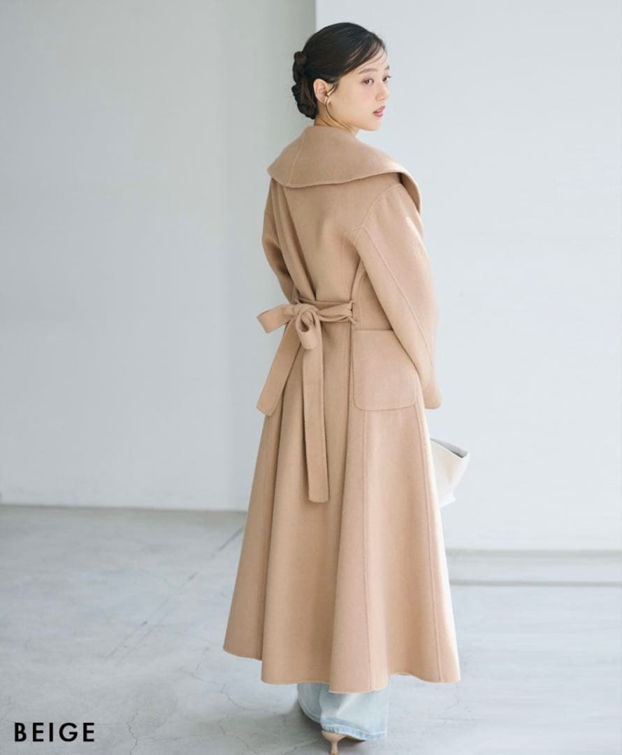 ベースメント Aラインぺプラムコート ベージュ　SP