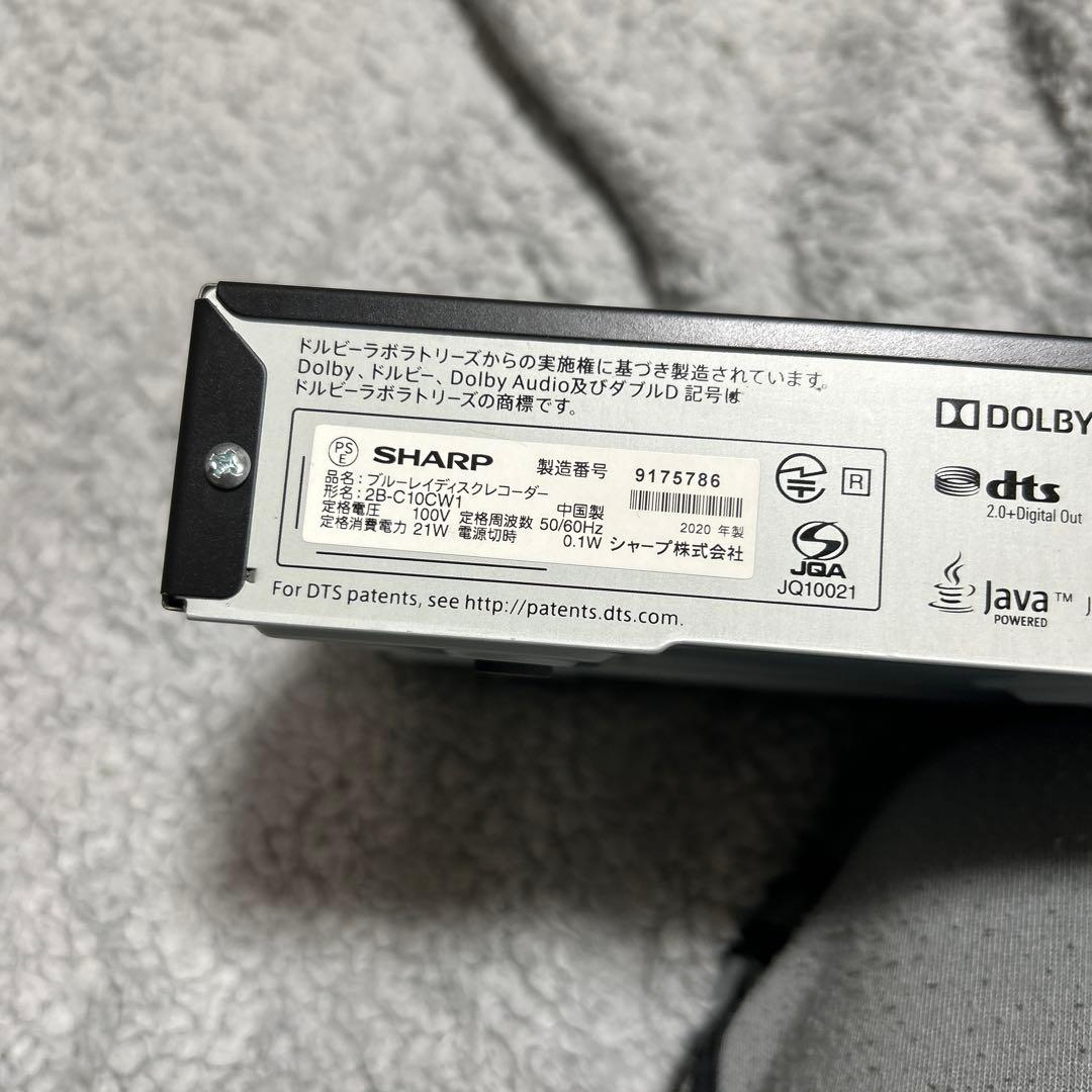 SHARP 2B-C10CW1 ブルーレイプレーヤー、レコーダー
