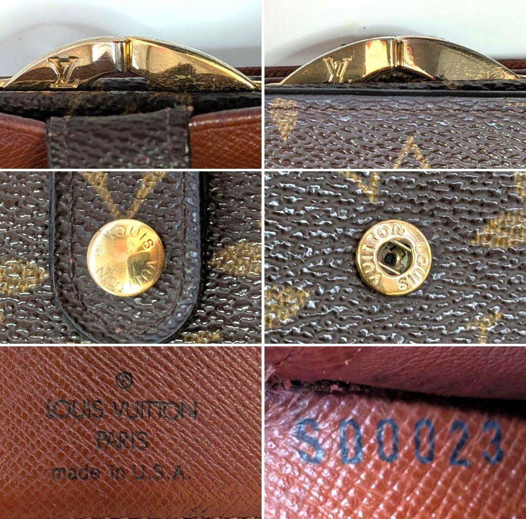 ルイヴィトン モノグラム ビエ ヴィエノワ がま口 折り財布 B33