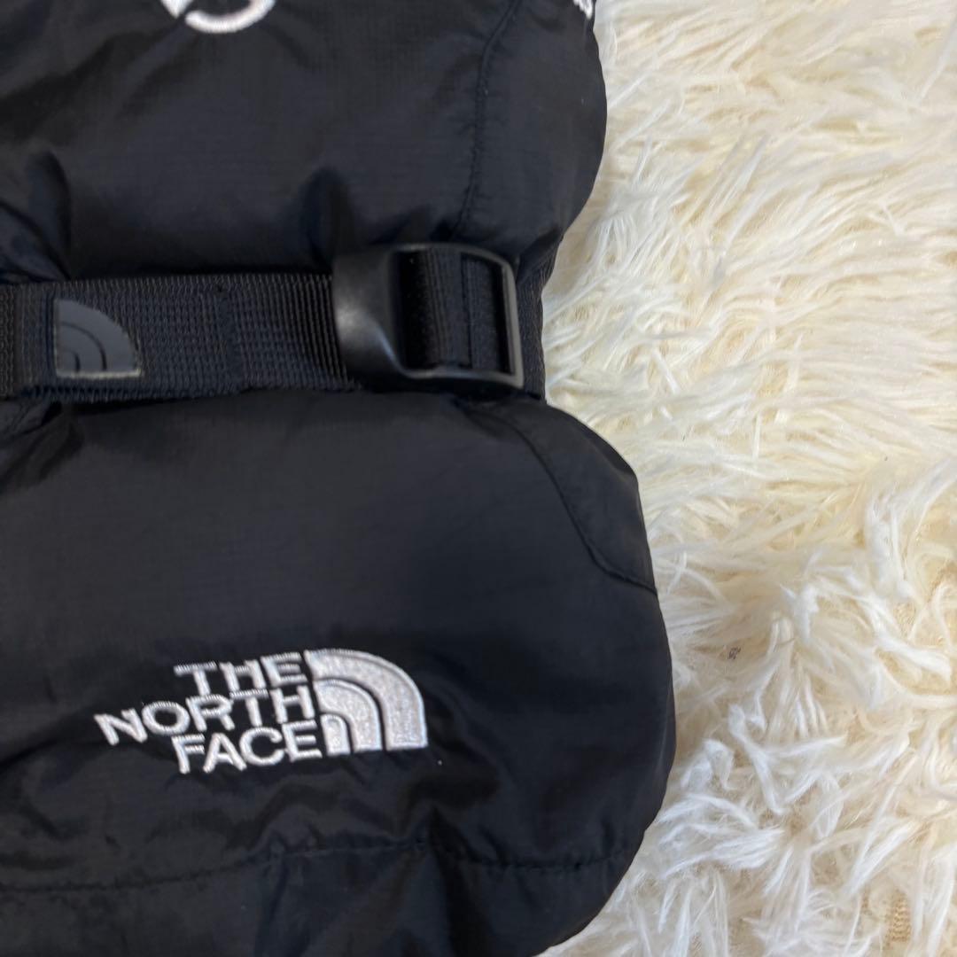 美品 ノースフェイス ダウン グローブ ミトン 黒 スノーボード 防寒 雪国