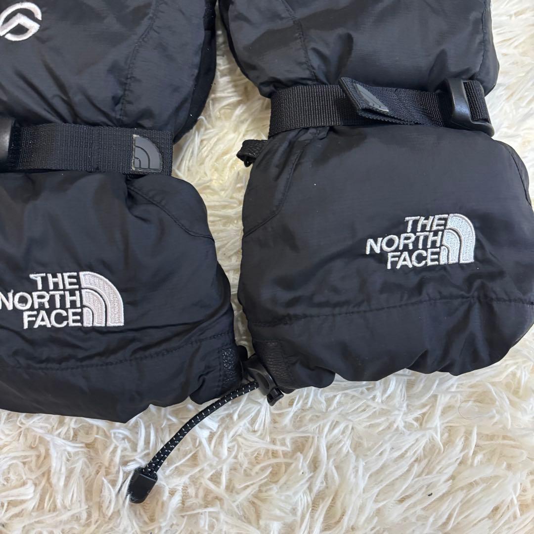 美品 ノースフェイス ダウン グローブ ミトン 黒 スノーボード 防寒 雪国