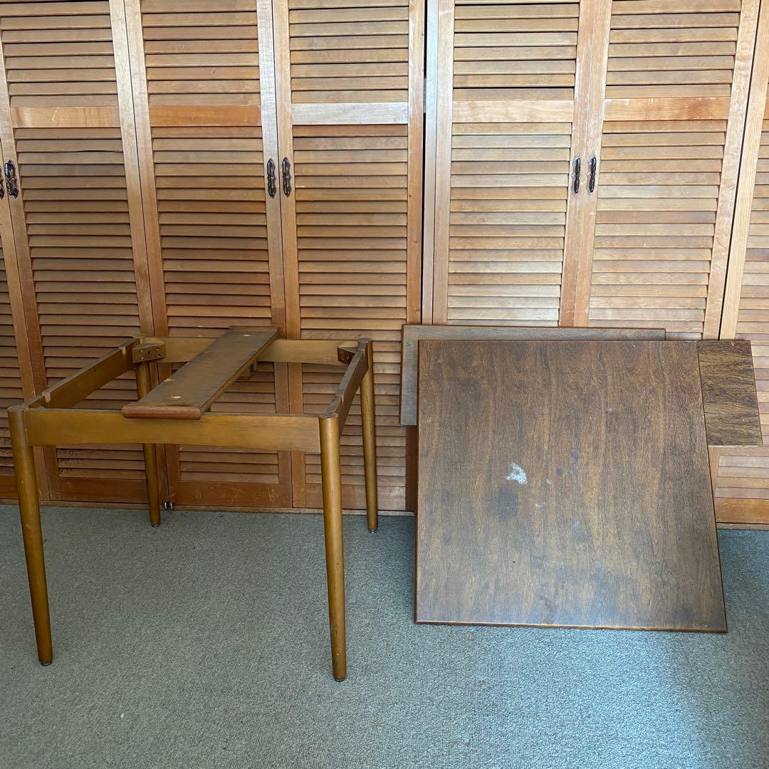 【引取で8600円引き】木製ダイニングテーブル 伸縮機能付き アンティーク