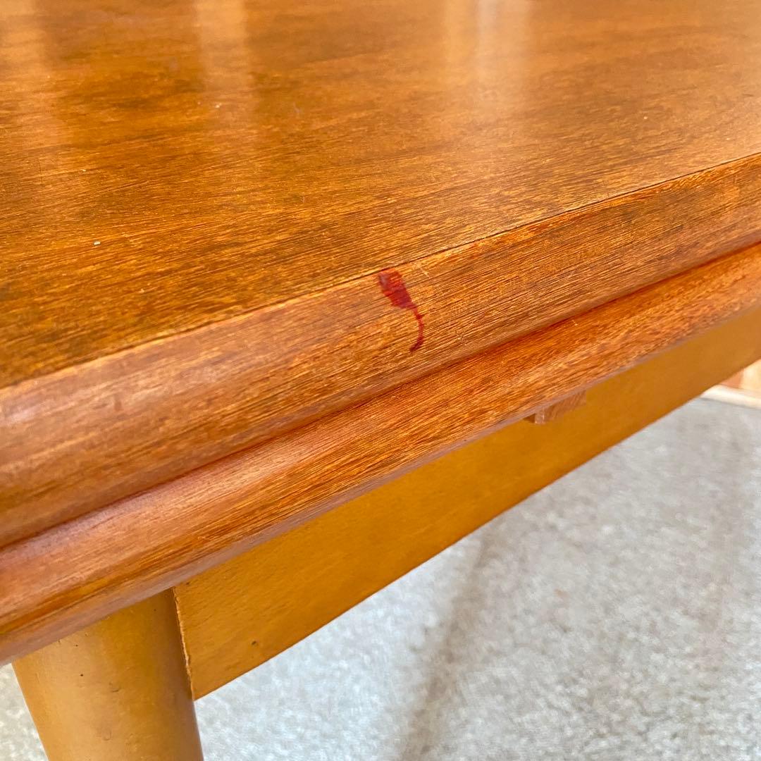 【引取で8600円引き】木製ダイニングテーブル 伸縮機能付き アンティーク