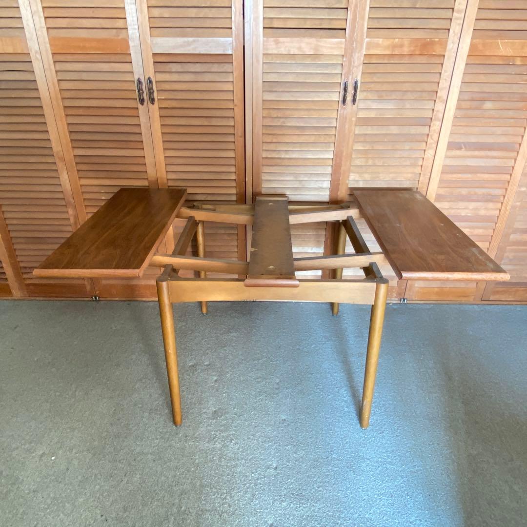 【引取で8600円引き】木製ダイニングテーブル 伸縮機能付き アンティーク