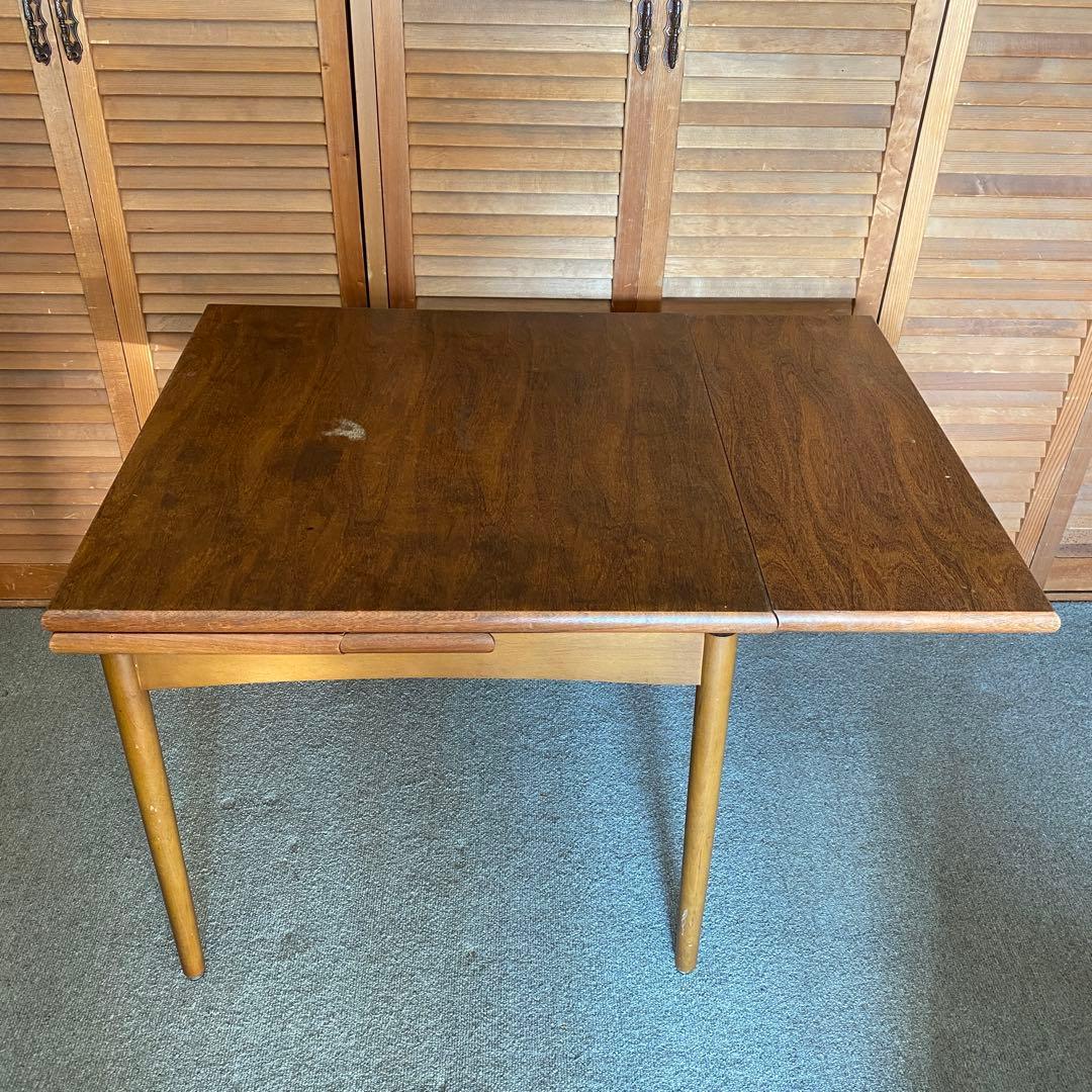 【引取で8600円引き】木製ダイニングテーブル 伸縮機能付き アンティーク