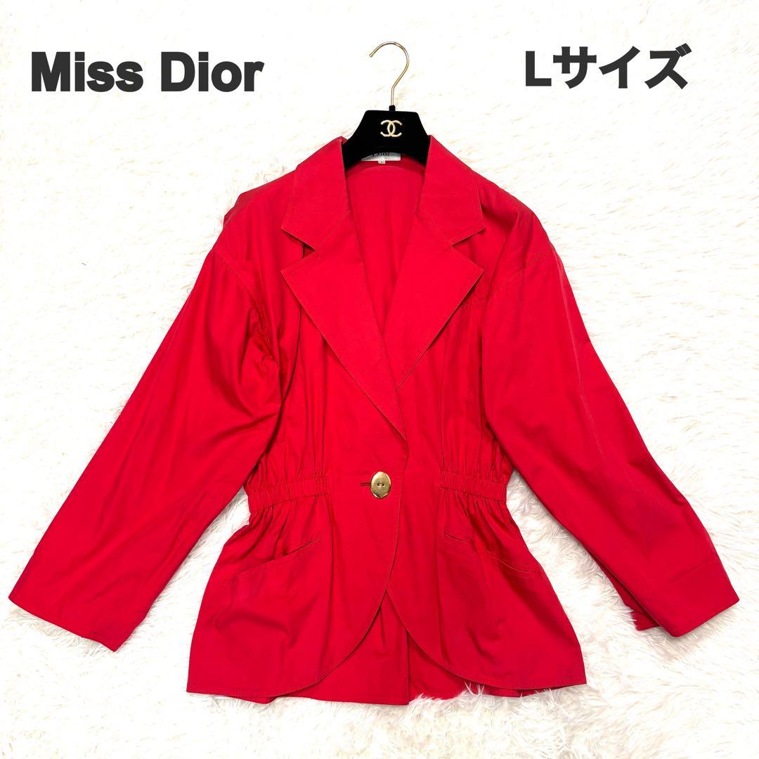 Miss Dior テーラードジャケット Aライン ヴィンテージ Lサイズ 赤