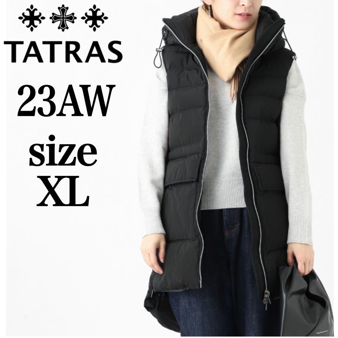 美品 タトラス TATRAS ロング ダウンベスト ARONIA ブラック XL