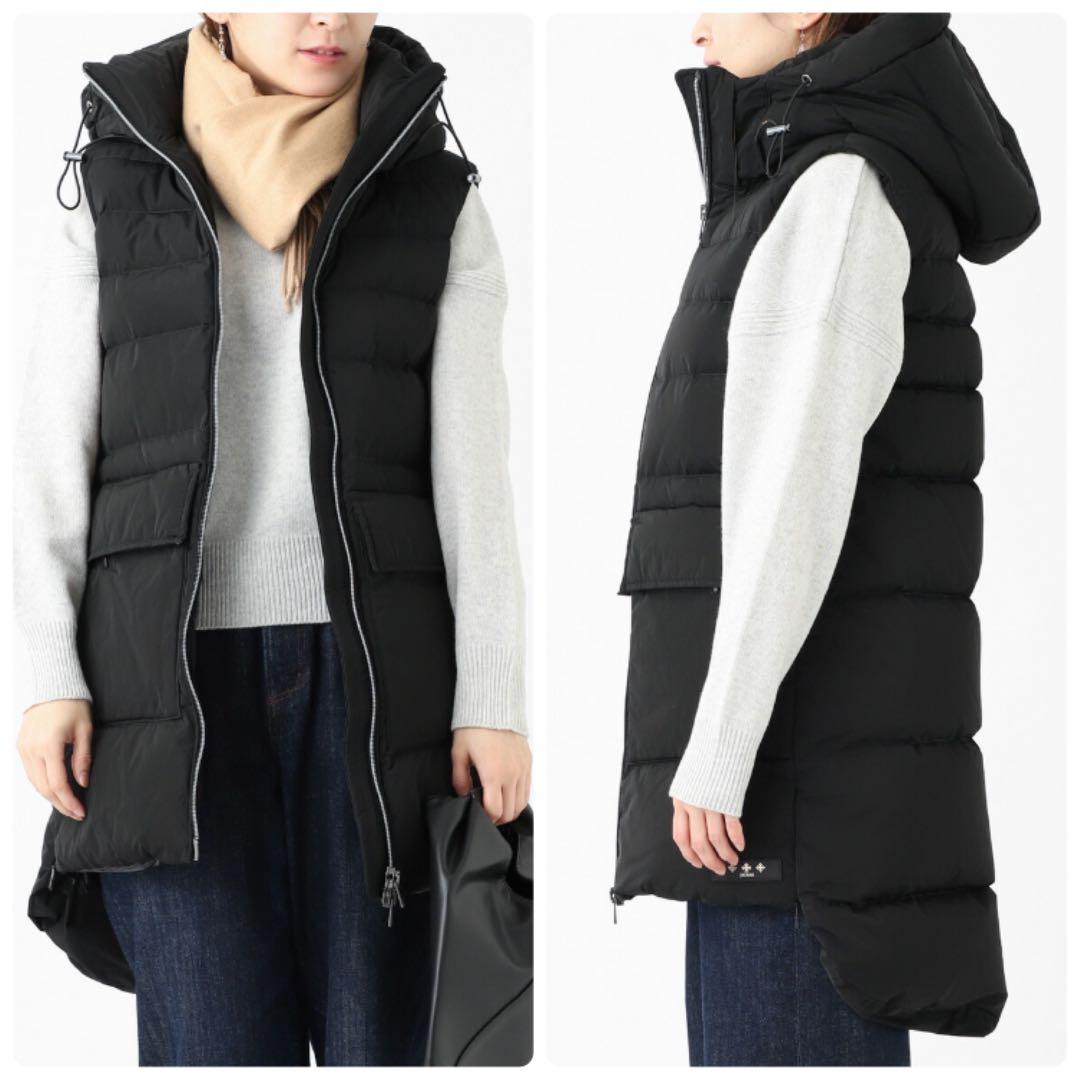 美品 タトラス TATRAS ロング ダウンベスト ARONIA ブラック XL