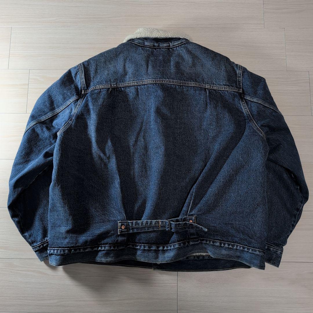 Levi's 裏ボア ダークブルーデニムジャケット 1st シンチバック