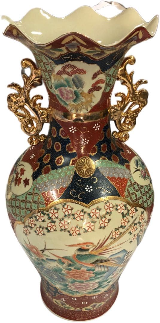 い*ち様 業者買取品！昭和レトロ 飾壺 沈香壺 孔雀 金彩飾 花瓶 花器 壺 華