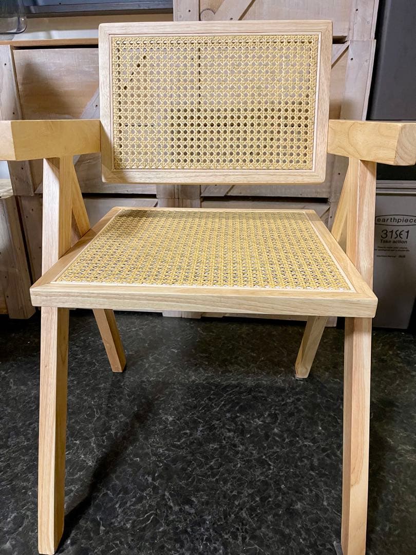 ピエールジャンヌレ ブイレッグオフィスチェア リプロダクト品 チェア ラタン