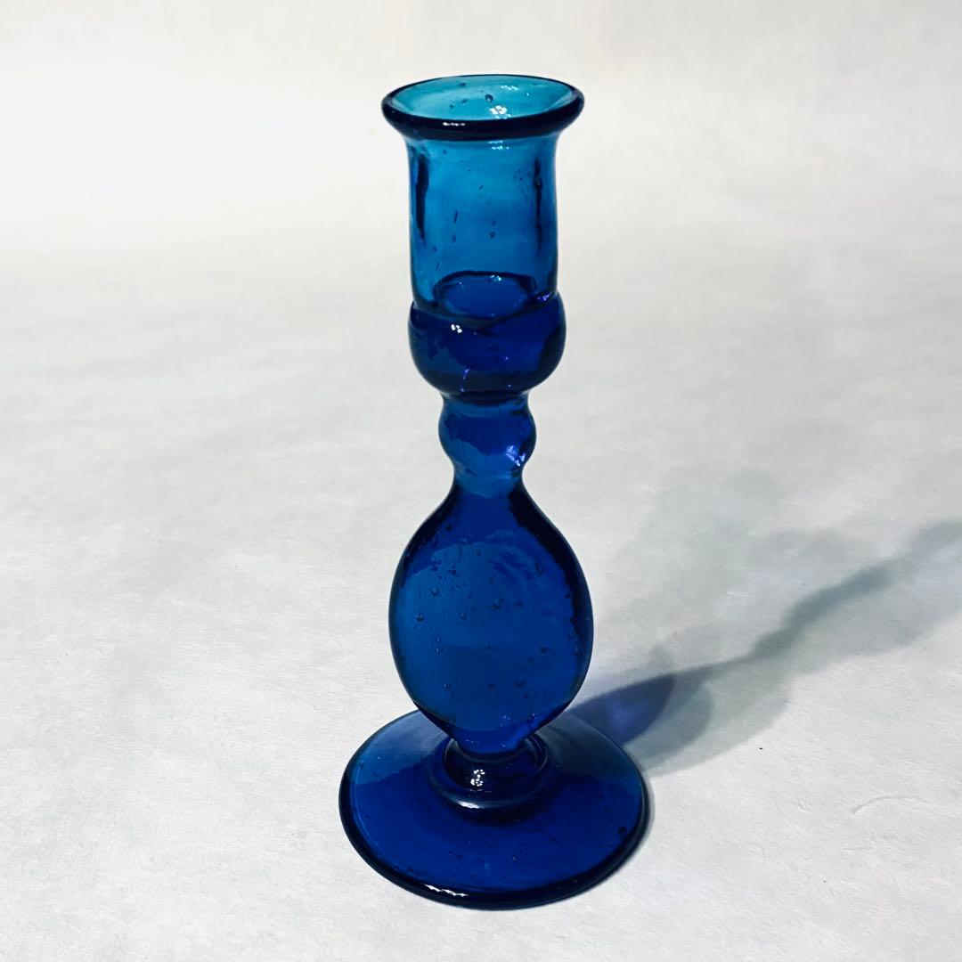 倉敷ガラス　小谷真三　キャンドルスタンド　民藝