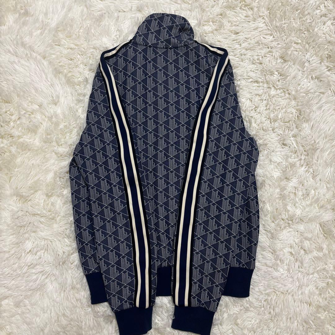 LACOSTE ラコステ 総柄トラックジャケット ワニロゴ ネイビー