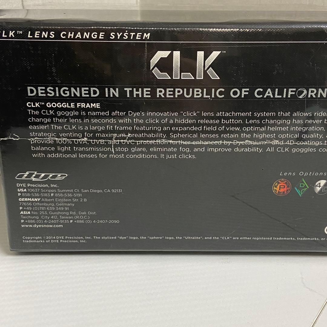 新品・未開封⭐️dye CLK スノボードゴーグル　オレンジ