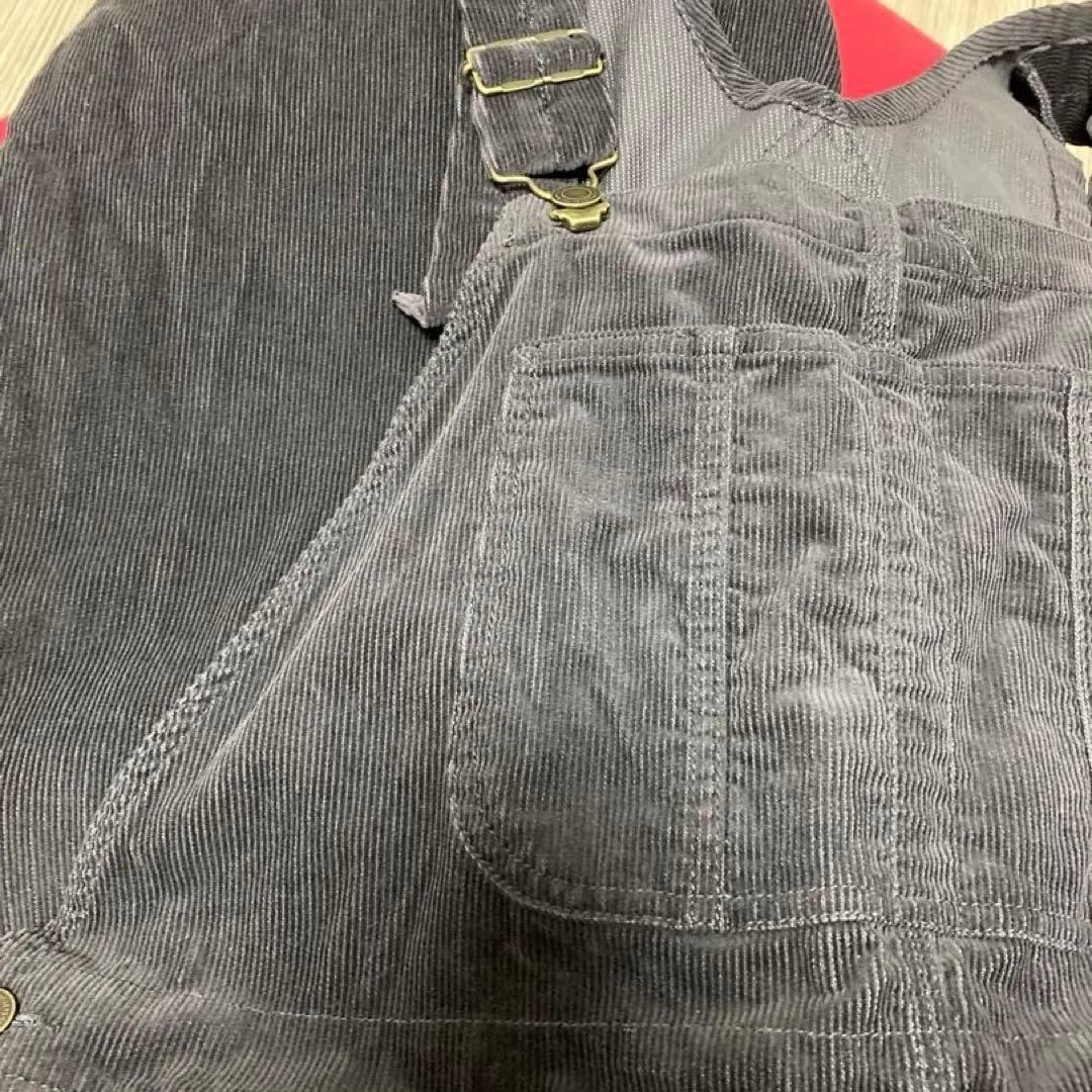 アーギュー argue コーデュロイオーバーオール　チャコールグレー