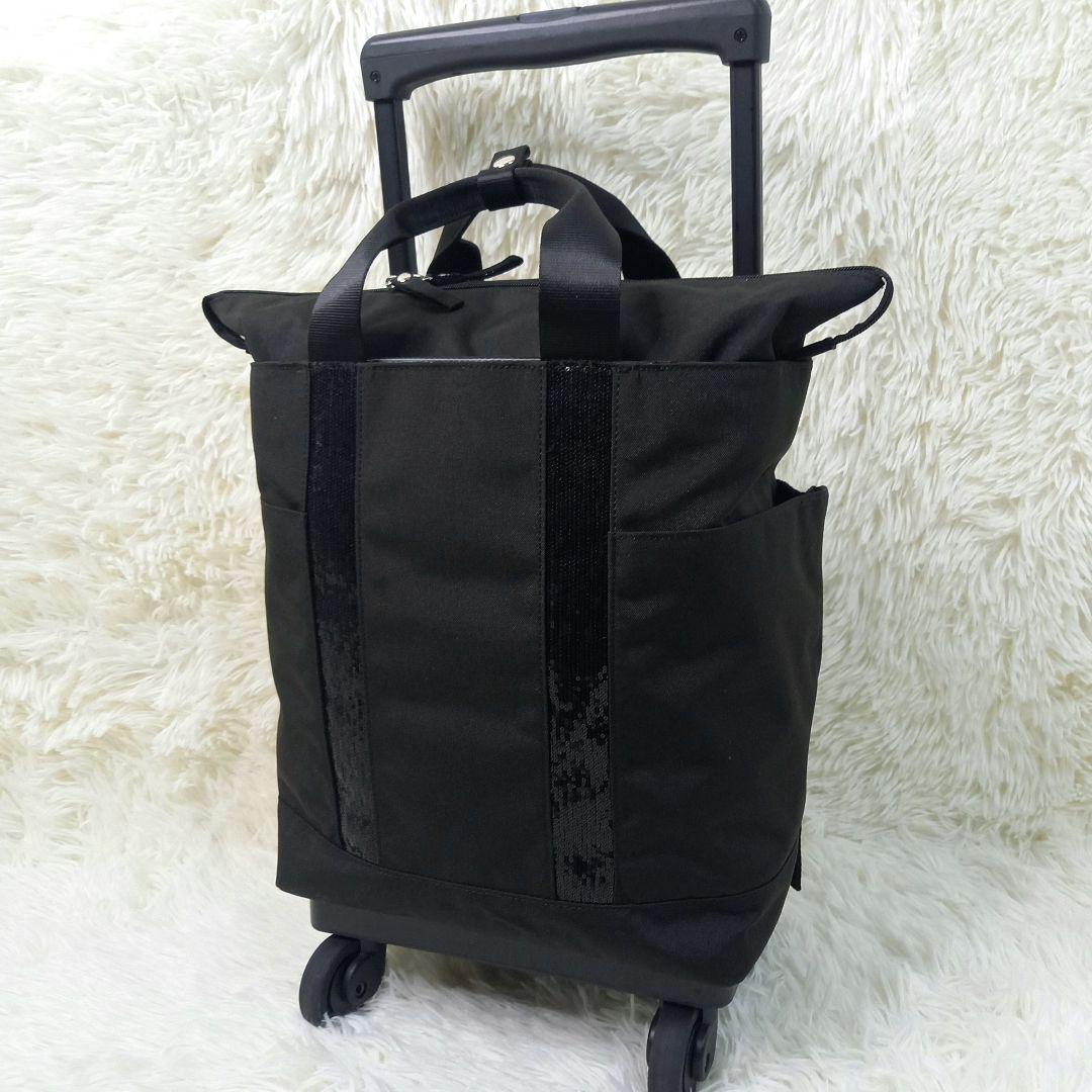 SWANY スワニー D-571 ルーミィ キャリーバッグ スパンコール グレー