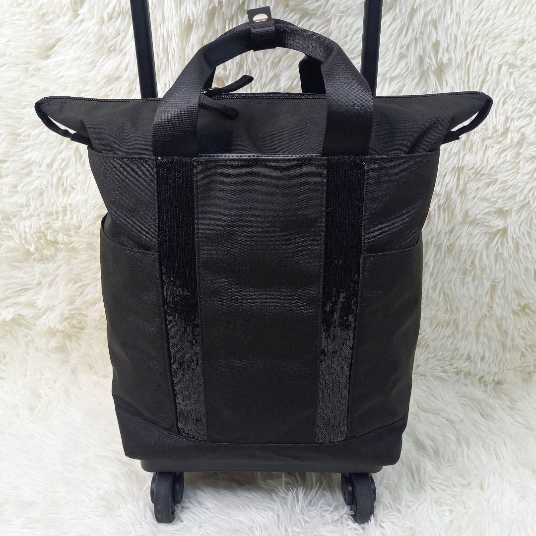 SWANY スワニー D-571 ルーミィ キャリーバッグ スパンコール グレー