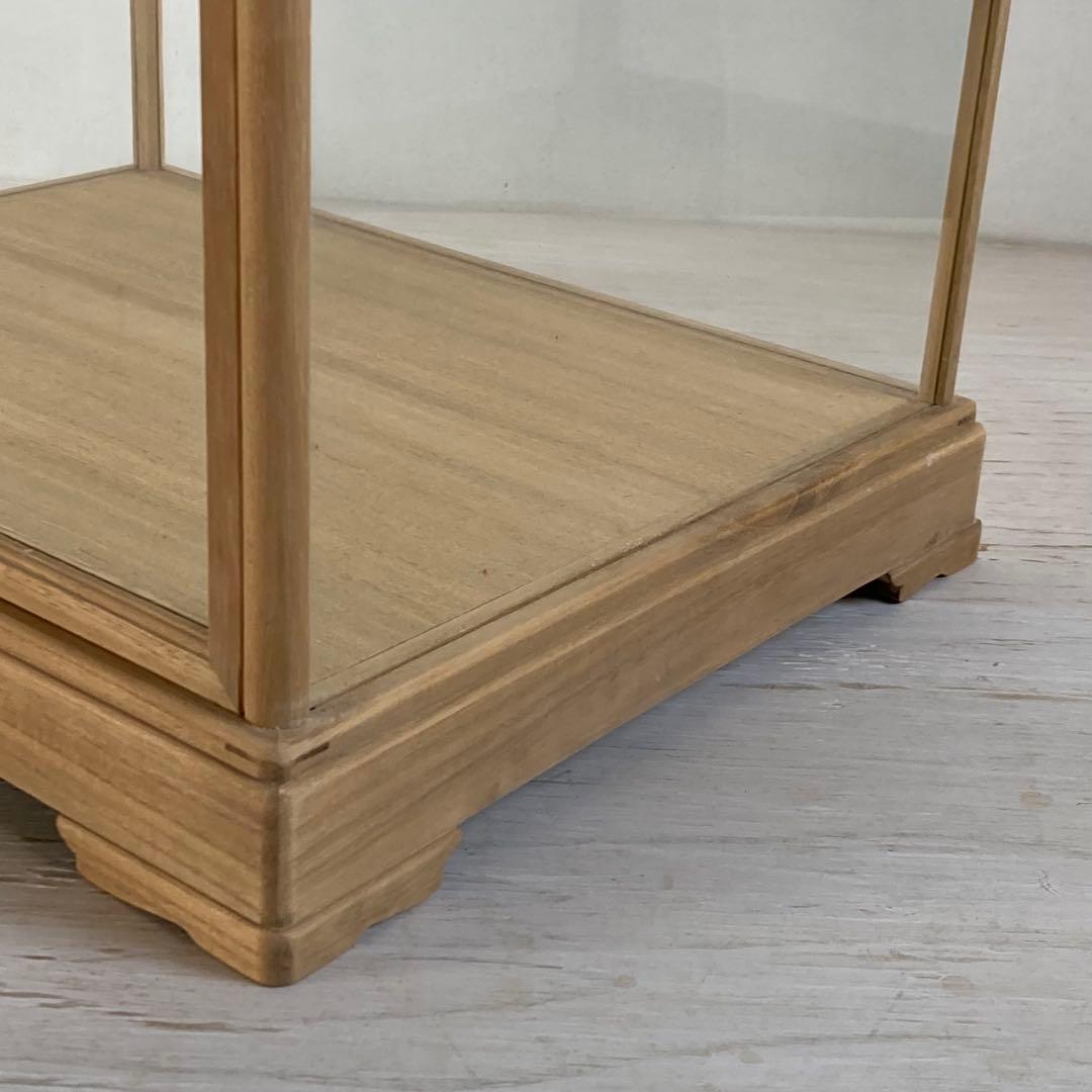 古い木製 ガラスケース 2段 ショーケース 展示ケース パンケース 店舗什器