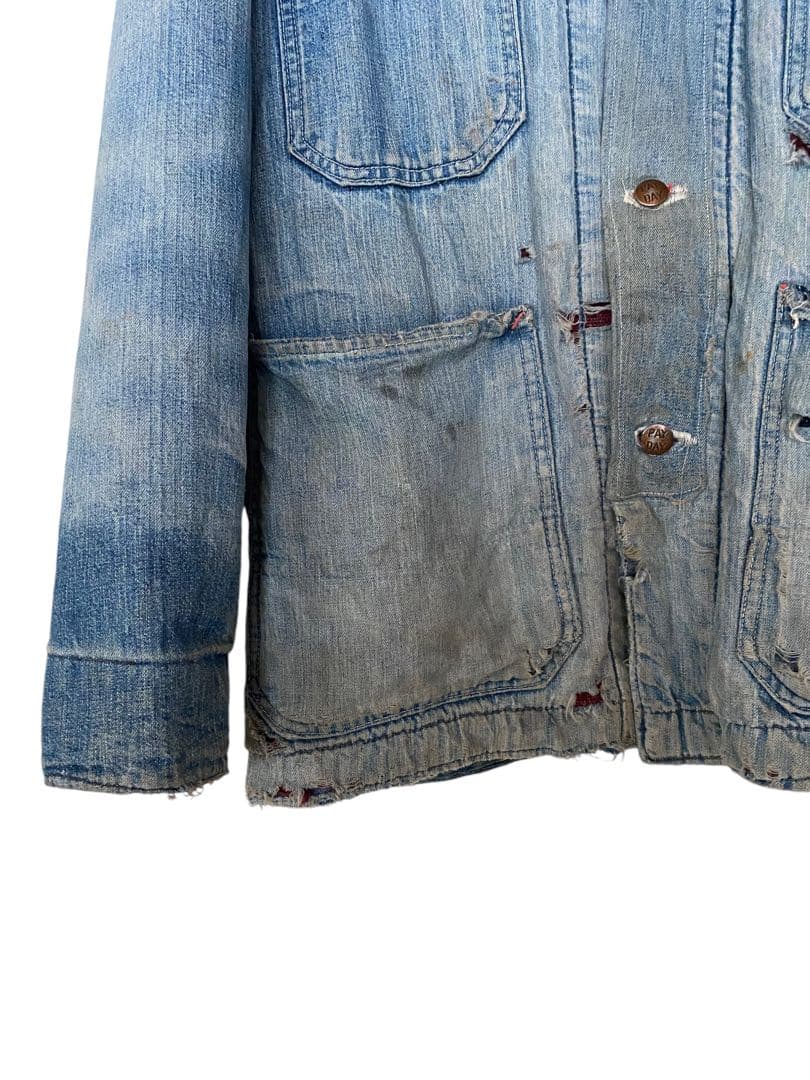 ボロ　PAYDAY 50s 襟コーズ デニムカバーオール ブランケット