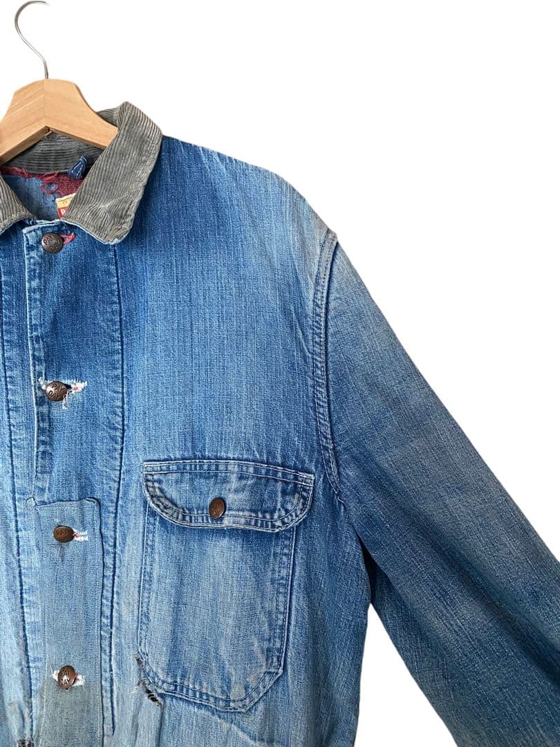 ボロ　PAYDAY 50s 襟コーズ デニムカバーオール ブランケット