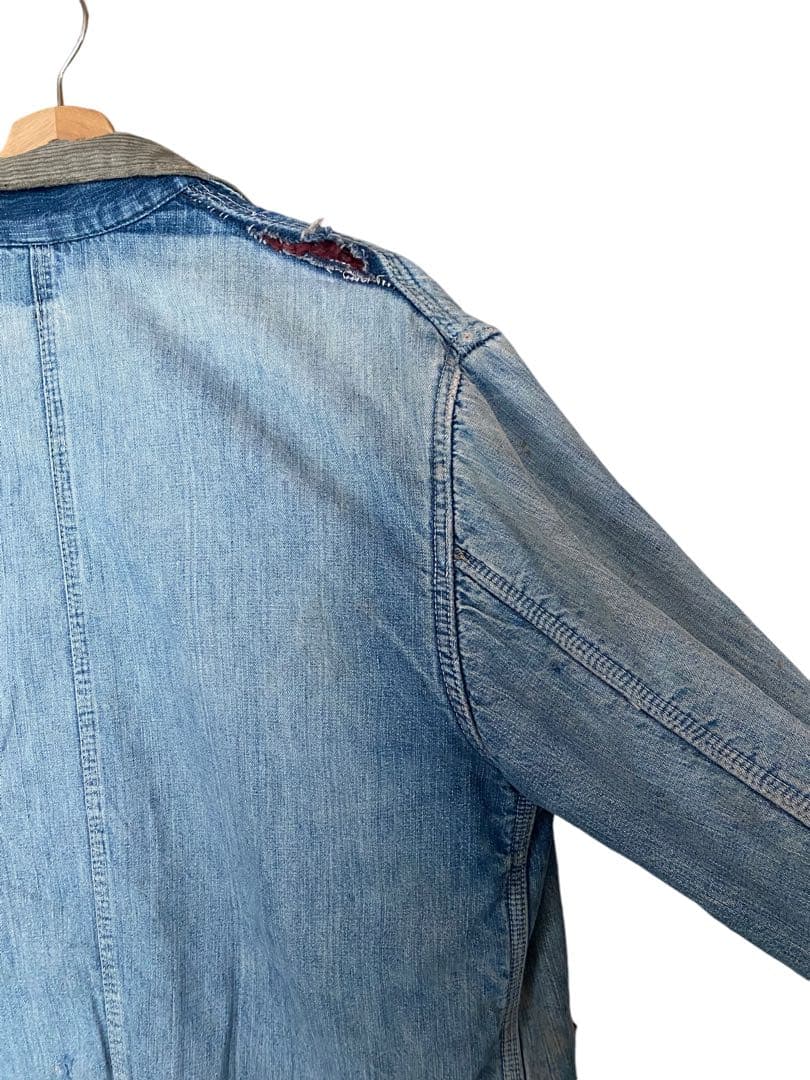 ボロ　PAYDAY 50s 襟コーズ デニムカバーオール ブランケット