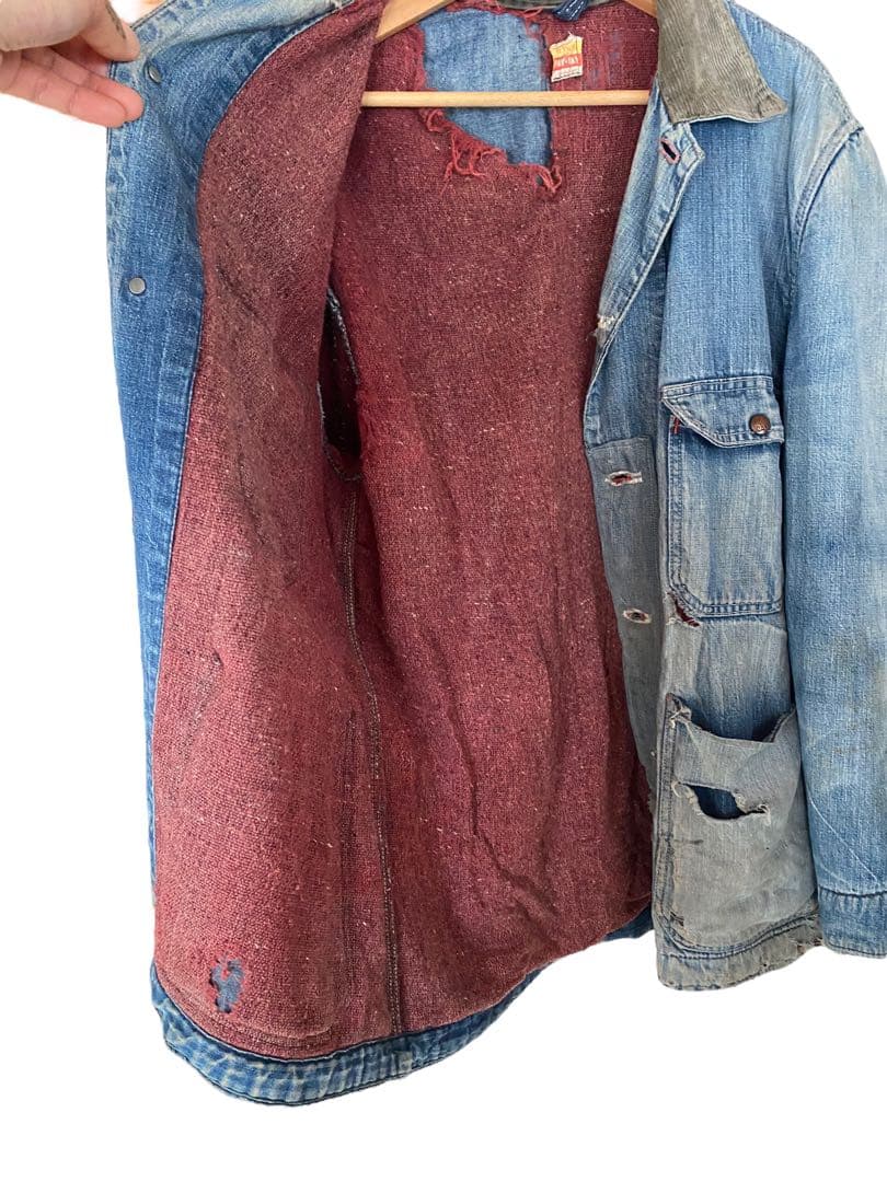 ボロ　PAYDAY 50s 襟コーズ デニムカバーオール ブランケット