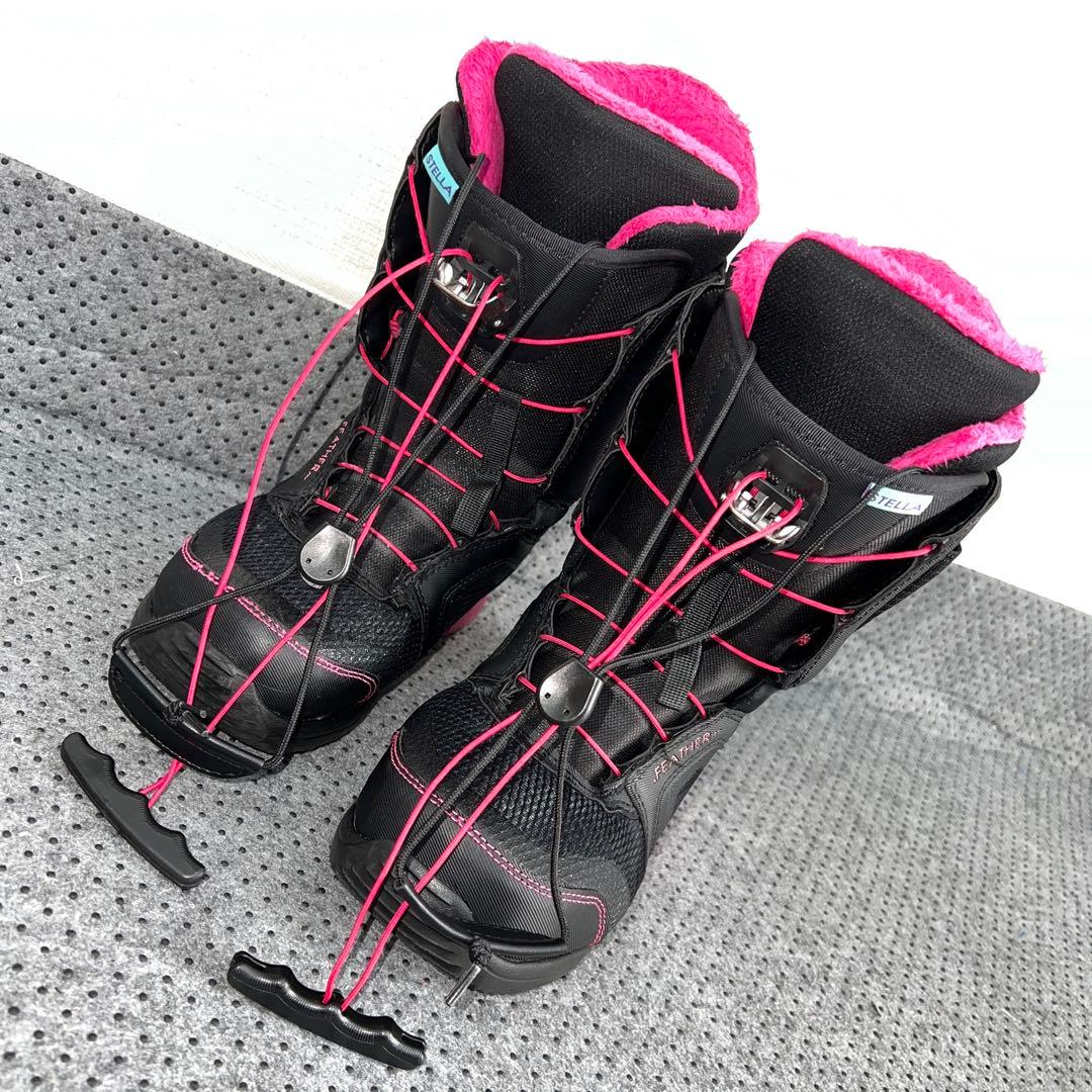 5回使用 レディース 23.5cm STELLA FEATHER スノボブーツ