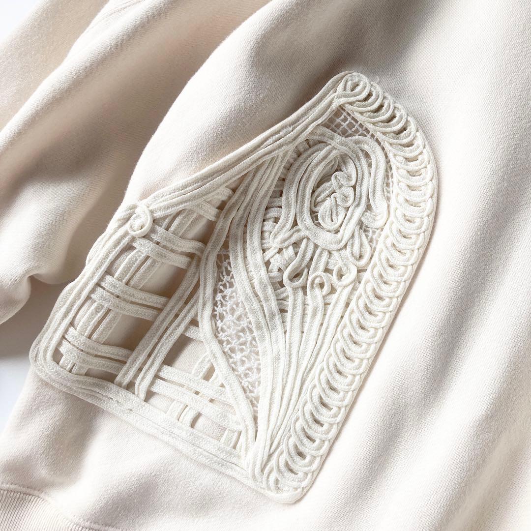 Mame Kurogouchi マメクロゴウチ コード刺繍 スウェット