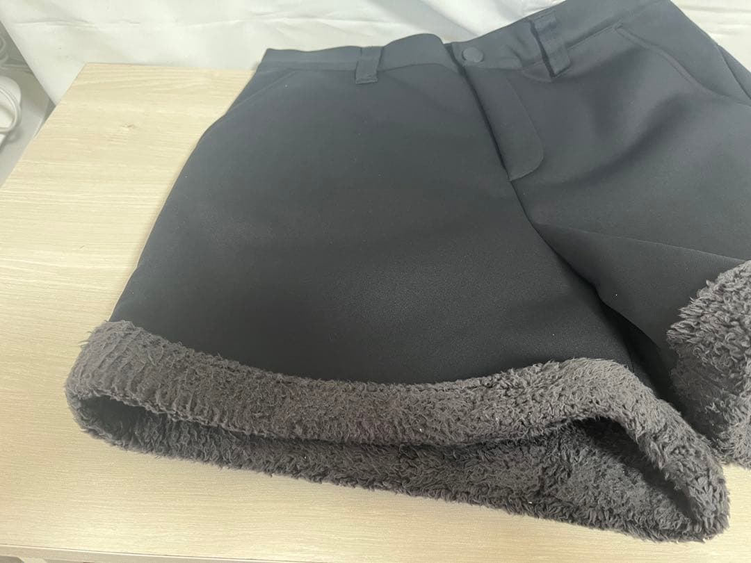 定価3.8万 MARK&LONA 裏ボア ショートパンツ 36 黒 スカル 防寒