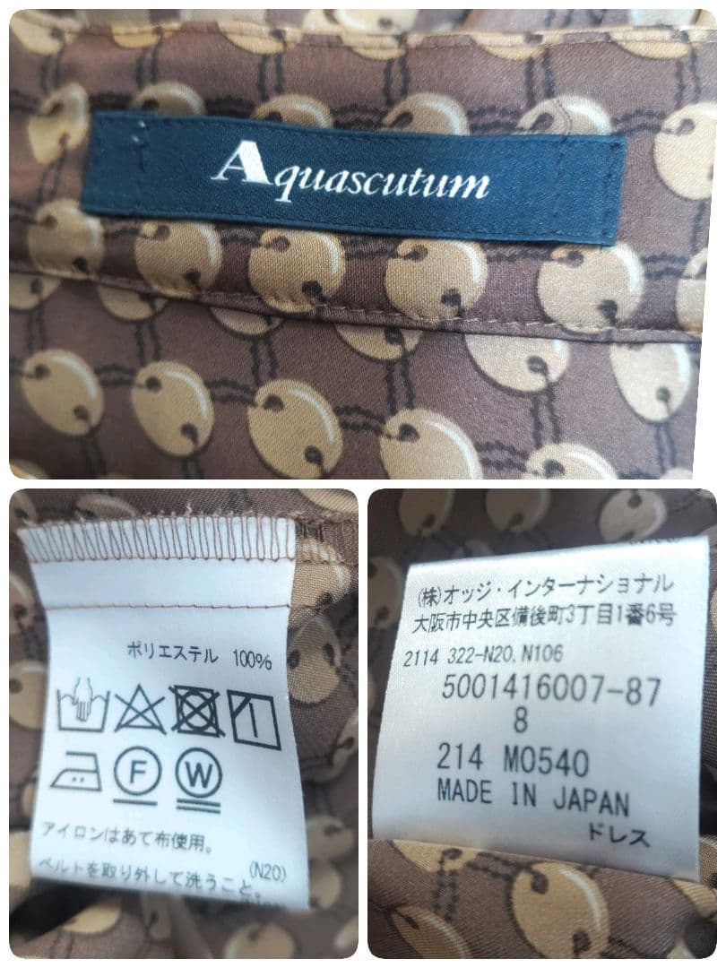 専用✨美品✨Aquascutum　アクアスキュータム　メタルプリント ワンピース