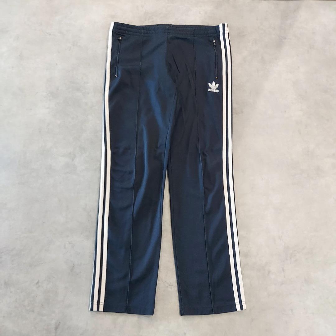 adidas アディダス トラックパンツ 古着 刺繍 2XL 紺 白 16487