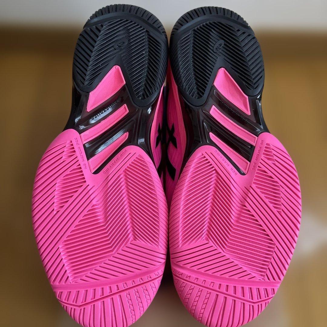 [新品未使用]アシックスSOLUTION SPEEDテニスシューズ25.5ピンク